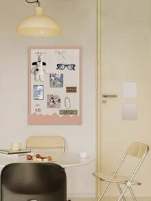 1pc Nordic Minimalist Felt Bulletin Board, Self-Adhesive No-Drill Photo Wall Message Board, Reusable Decorative Notice Board For Home Office Classroom, Can Pin Photos/Notes, Suitable For Bedroom/Study/Living Room/Office/Classroom - Multicolor - View 2