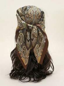 1 件新款波西米亚风格佩斯利印花头巾，女士头巾/围巾/披肩，防晒，适合日常生活和度假穿着，春夏季，学校用品，学院发饰秋季配饰秋冬女士头带发带