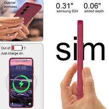 适用于 A06 A16 A26 A36 A56 A15 A35 A55 的液态硅胶手机壳适用于 Galaxy S25 Ultra 兼容 13 16 Pro Max 11 防水防震防摔防刮 - 紅色 - 查看 3