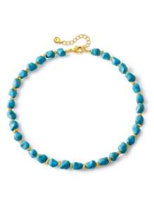 1 colar feminino de contas, estilo casual de resort de praia de verão, adequado para uso diário, reuniões, presentes