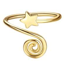 1PC/3PCS Adjustable Toe Rings Set For Women Fingers Joint Tail CZ Stone Crystal Summer Beach Arrow Flower Open Rings Foot Jewelry - Gold - View 18