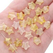 50 piezas Cuentas de estrella de acrílico elegantes, acabado brillante y mate, colores surtidos, adecuadas para hacer joyas DIY, pulseras y collares