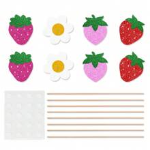 New Strawberry Theme Birthday Party Decoration Set, Happy Birthday Bunting Flag, Strawberry Birthday Home Decor, Room Background Decor, DIY Kit