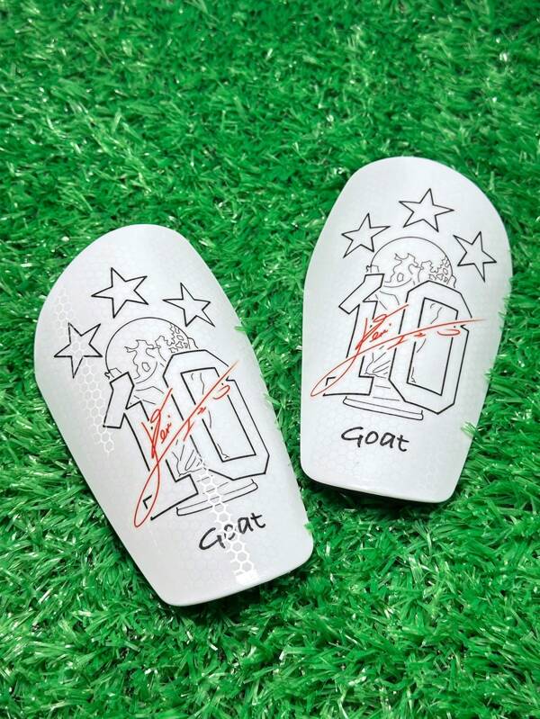 1 Coppia di parastinchi da calcio stile alveare, dimensioni 14,8 * 7,3 cm / 5,83 * 2,87 pollici, parastinchi Victory #10