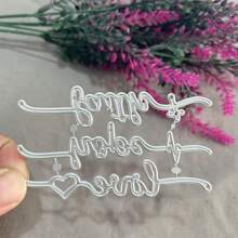 Faith,Hope,Love Metal Cutting Dies, DIY Scrapbooking Album And Embossing Stencil, Greeting Card Making Tool, Card Paper Cutting Crafts ,Gift Card Making Template Die Cuts