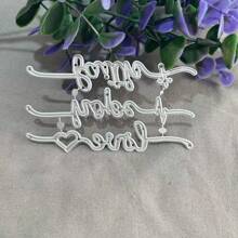 Faith,Hope,Love Metal Cutting Dies, DIY Scrapbooking Album And Embossing Stencil, Greeting Card Making Tool, Card Paper Cutting Crafts ,Gift Card Making Template Die Cuts