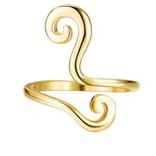 1PC/3PCS Adjustable Toe Rings Set For Women Fingers Joint Tail CZ Stone Crystal Summer Beach Arrow Flower Open Rings Foot Jewelry - Gold - View 21