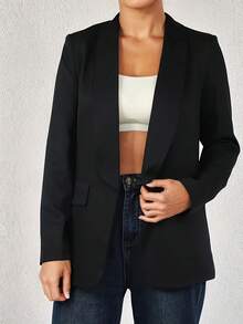 Women's Elegant Solid Color H-Style Fashionable Cardigan, Suitable For All Seasons