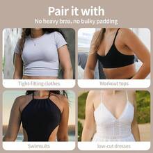 Cake Nipple Covers Non Adhesive Silicone Nipple Pasties For Women Reusable Nipple Covers No Show - 小號(適用於AA-A罩杯) - 查看 7