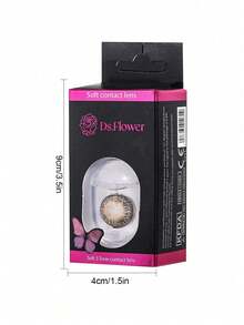 2 piezas de lentes de contacto cosméticas suaves de color marrón grisáceo, maquillaje de ojos de contacto de color, lentes desechables de belleza, accesorios ideales para Halloween, disfraces y eventos temáticos creativos. - K38-sUN KISS - Ver 6