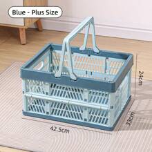1 pieza Cesta de picnic plegable para exteriores, caja organizadora. Cesta plegable y apilable con contenedores de plástico para picnics. Gran capacidad como cesta de compras para supermercado, tienda minorista, camping.