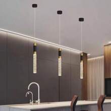 Lampada a sospensione LED moderna dimmerabile e regolabile, a 3 colori, con forma di bolla unica, adatta per isola di cucina, camera da letto, sala da pranzo, soggiorno, hotel, caffetteria, bar e decorazione commerciale (controllo con interruttore a parete, cambio colore con singolo tocco)