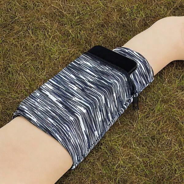 1 pieza Bolsa con cremallera para correr, billetera ligera para muñeca para teléfono, llaves, tarjetas, banda para el sudor, para gimnasio, fitness, deportes, ciclismo, bolso para el brazo