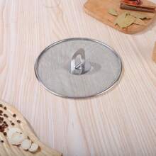 1 pieza/4 piezas Tapa antiderrames de acero inoxidable para sartén de cocina, pantalla antisalpicaduras de grasa para sartén con perilla plegable plana, protector antisalpicaduras de grasa, sin desorden de aceite de cocina, sin quemaduras, tapas de malla ultrafina, acero inoxidable antioxidante