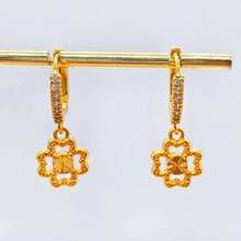 耳环镀金小圆耳环时尚珠宝女士礼物圈形穿孔金耳环穿孔配饰