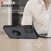 Funda humo mate con anillo para teléfono celular - Rojo - Ver 3