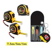 1m/5m/7.5m Dual Unit Thick Drop-Resistant Durable Retractable Measuring Tape, High Precision Ruler Tape Measure, Home & Construction Measuring Tool - Yellow and Black - View 10