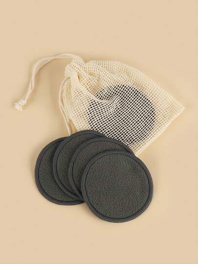 Almohadillas reutilizables para desmaquillaje, herramientas de cuidado de la piel, herramientas de limpieza facial, rosa