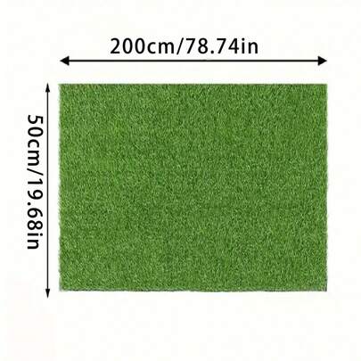 1 片 19.69x78.74 英寸人造草坪，豪华合成草坪，厚草坪，适用于装饰、宠物训练、花园、游乐场、派对、户外桌椅、后院景观