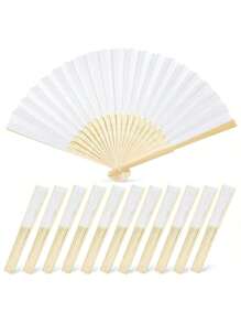 Abanico manual plegable de papel personalizado, portátil, suministros para fiestas y bodas. Abanico manual, regalo y decoración para bodas. Muy adecuado como regalo de fiesta y prop de fotos. Apropiado para decorar restaurantes, paredes, bodas, fiestas, duchas nupciales, fiestas de cumpleaños, despedidas de soltera, regalos de fiestas de boda.