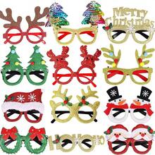 6pcs/9pcs/12pcs Christmas Decoration Glasses Toys Cartoon Costume Photo Props Small Gifts Prizes Christmas Glasses - Multicolor - View 2