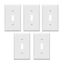CILIA CILIA 1/5pcs Pure White/Black Wall Plate Outlet Switch Cover, Plug Covers For Electrical Outlets, Unbreakable Polycarbonate Thermoplastic, For Bedroom Accessories Home Decor