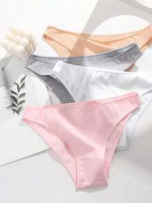 20 Pcs Women's Cotton Panties,Comfortable Multicolor Low Rise Briefs - Multicolor - View 5
