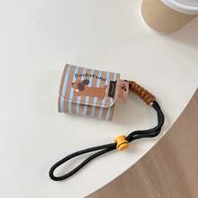 条纹腊肠犬风格耳机保护壳，兼容 1/2/3/4/Pro/Pro 2 和 WF-1000XM5 和 Studio Buds/Buds+ 和三星 Buds3/Buds 3 Pro 和华为 FreeBuds 4/4E/5/5i/6/6i/SE2/SE3/Pro2/Pro2+/Pro3/Pro4/FreeClip 耳机 - 彩色 - 查看 9