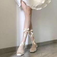 Zapatos de Ballet para mujer, zapatos planos con cordones de otoño, elegantes zapatos de mujer, zapatos de punta cuadrada, zapatos de dama de honor - Rosa BBA30 - Ver 4