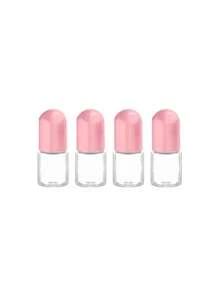 Frasco de vidro com esferas em ouro rosa, recarregável, usado para frascos de vidro transparentes de óleo essencial e perfume, utensílios de maquiagem portáteis, design elegante, frasco com tampa de rosca, design compacto, design à prova de vazamentos, muito adequado para cuidados com a pele e produtos de beleza, presentes para amantes da beleza, frascos de perfume para viagem