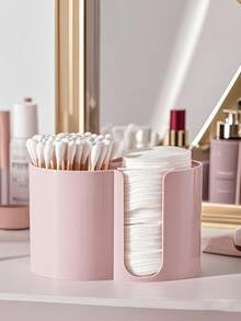 2-In-1 Swab And Makeup Remover Pad Storage Box Can Store Both Swabs And Makeup Remover Pads Simultaneously, Preventing Cross-Contamination And Maintaining Hygiene. Its Compact And Lightweight Design Saves Space. Suitable For Bathrooms And Vanities, It Can Also Be Used To Store Other Small Items. Durable And Easy To Clean. - Multicolor - View 8