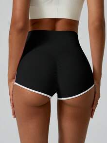 NcmRyu 1 件女士时尚舒适弹力运动短裤 - 黑色 - 查看 8