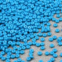 398 Stücke 6*3mm bunte Glasperlen, einfarbige lose Perlen geeignet für DIY Quasten, Schmuckherstellung, Armbänder, Halsketten