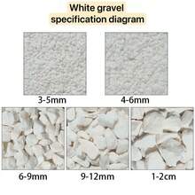 1pc 100g/300g/500g 0.4-0.6cm Ornamental Small Stones For Potted Plants, Natural Pebbles, Aquarium, Flower Pot, Water Plant Decor, Outdoor Garden Decorative Stones, White Pebbles - 0.3-0.6cm/0.12-0.24in - View 4