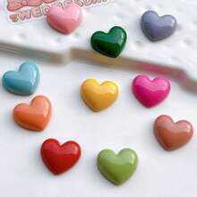 10 Colorful Heart-Shaped Refrigerator Magnets, Heart-Shaped Decorative Stickers, Suitable For Kitchens, Offices, Whiteboards, Cabinets And Dishwashers - Elegant Home Decoration And Ideal Mother's Day Gift, Party Small Gift (Random Colors)