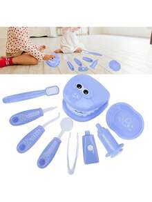 1 件牙医工具模型，9 件套装儿童角色扮演牙医检查牙齿模型套装牙医角色扮演用品玩具 - 彩色 - 查看 4