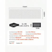 KFFKFF Gravel Grid, 4 Inch Depth, 17.06 X 8.86 FT / 5200 X 2700 Mm, 1880 LBS Per Sq Ft Grass Ground Retainer, Permeable Geo Grids Driveway Stabilization, For Garden, Patio, Walkway, RV Parking Slopes