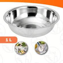 Stainless Steel Bowl Salad Bowl 21cm Capacity For 1L - 銀色 - 查看 1