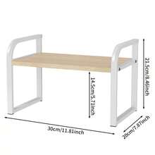 1 Piece, Iron + Density Plate Material, White Kitchen Rack, Small Square Tube Plate Rack, Kitchen Single Layer Rack. Lightweight And Compact, It Can Be Used In Any Kitchen Scene. Place It In The Kitchen And It Is Convenient For Storing And Organizing Kitchen Miscellaneous Goods And Kitchen Utensils.