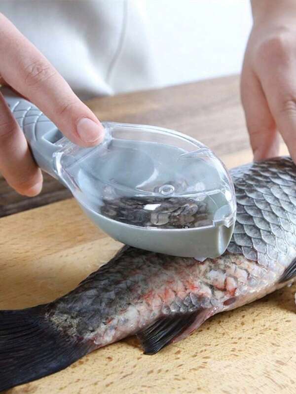 Uma maneira rápida de remover a pele do peixe - Raspador de escamas de peixe de plástico - Uma ferramenta para limpeza simples da cozinha - Suprimentos de cozinha para Halloween, Natal e Ano Novo - Um presente para amigos, parentes e conhecidos pescadores