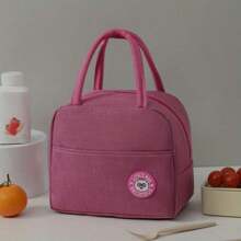 1pc Insulated Bento Bag, Lunch Box Bag, Large-Capacity Insulated Bento Bag, Student Meal Bag, Waterproof And Oil-Proof, Office Worker Meal Bag, Thickened Aluminum Foil Bag, Waterproof Meal Bag, Meal Bag, Bento Bag, Oxford Cloth Insulated Bag, Work Takeout Packing Bag, Lunch And Picnic Preservation Insulated Bag, Ice Bag