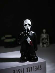 1pc Horror Garden Zombie Scary Face Resin Decor Figurine, Halloween