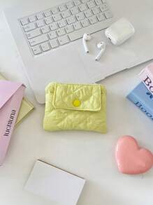 Gesteppte diamantförmige Gitter Münzbörse mit Druckknopf, Kartentasche, Dokumententasche, Multifunktions-Finishing-Tasche für Frauen-Geldbörse, Mini-Geldbörse, Geldbörse, Reisegeldbörs, Münzbörse, Handgelenktasche