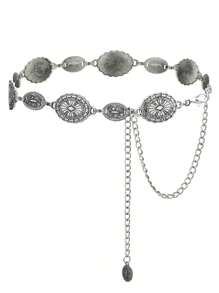 Women's Western Metal Conch Belt Cowboy Dress Chain Belt Cowboy Country Concert Clothing Accessories Waist Chain Fall, Autumn, Halloween