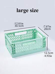 1pc Mini Foldable Storage Basket, Desktop Organizer Box, Portable Multi-Function Solid Color Storage Bin For Home/Dorm
