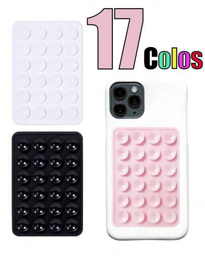 1/3Pcs Silicone Phone Sticky Grip,Phone Accessories,Phone Cases,Phone Accessories,Suction Cup Mobile Phone Holder,Back To School Must Haves,24 Pieces Suction Cups,Non Slip Silicon Adhesive Phone Stand Sticky Phone Case Mount Hands-Free Phone Accessories Holder For Selfies And Videos