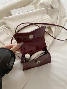 Borsetta minimalista di moda in tinta unita, borsa a tracolla da donna per shopping, borsellino, shopping, giovani donne, studenti universitari, impiegati, colore bianco. Perfetto per ufficio, università, lavoro, business, pendolarismo, attività all'aperto, viaggi e gite.