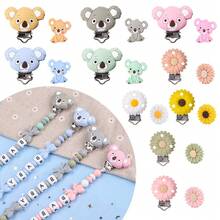 2pcs Essential Silicone Beads And Clips Set For Jewelry Making - DIY Focal Beads Charms, Craft Supplies To Make Bracelets, Keychains, Lanyards, Pendants