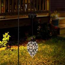 NetHong 2 Pieces Solar Lantern For Outdoors, Metal Solar Lantern For Outdoors Hanging With IP44 Waterproof Warm White LED, Solar Lamps For Outdoors Hanging For Garden Balcony Terrace Christmas