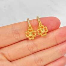 耳环镀金小圆耳环时尚珠宝女士礼物圈形穿孔金耳环穿孔配饰